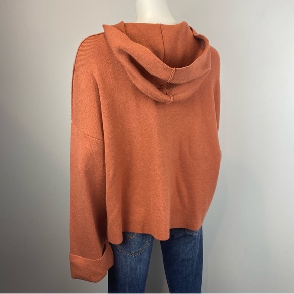 Zara • drop shoulder knit hooded pullover - Picture 3 of 14